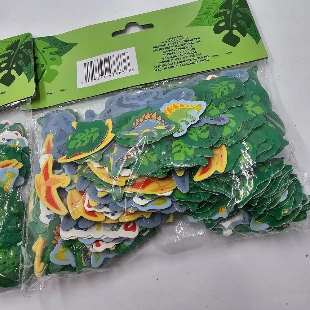 3pk Dinosaur ROAR Rain Forest Animals Confetti Baby Shower Party Decorations NEW